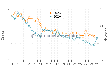 Son Xoriguer water temp chart in January