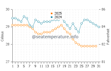 Temperatura vode u Sungairaya u siječnju