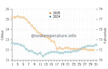 Wassertemperatur Tamiahua im Januar