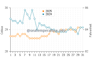 Temperatura vode u Ubud u siječnju