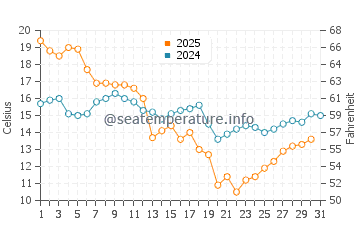 Temperature dell'acqua a Rockport a gennaio