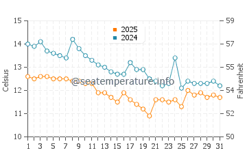 Temperatura vode u Verudela u siječnju