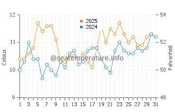 Wassertemperatur Viedma See im Januar
