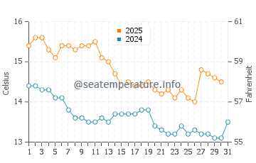 Wassertemperatur Vinaròs im Januar