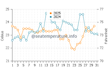 Temperature dell'acqua a Watsons Bay a gennaio