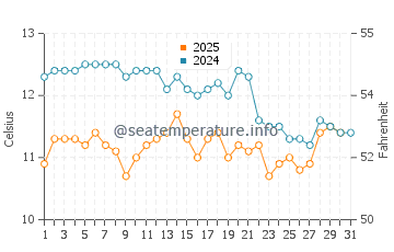 Wassertemperatur Zapponeta im Januar
