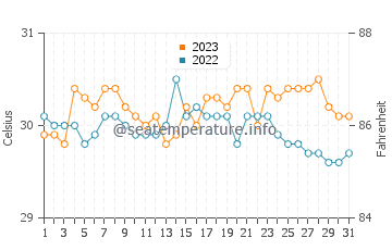 Temperatura del agua en Buenavista en octubre