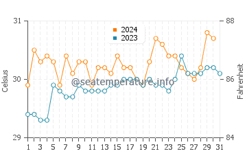 Wassertemperatur Ko Lan im Oktober