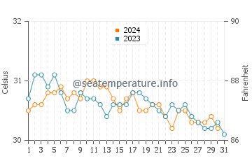 Wassertemperatur La Parguera im Oktober