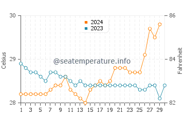 Temperature dell'acqua a Bamusso a novembre