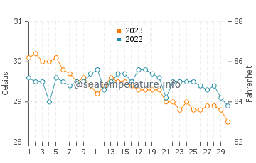 Bohol water temp chart in November
