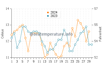 Temperature dell'acqua a Buchupureo a novembre