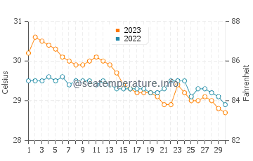 Carigara water temp chart in November