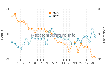 Cebu water temp chart in November