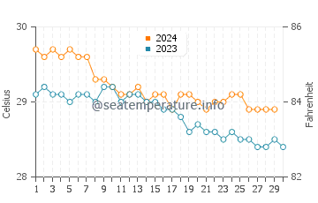 Temperature dell'acqua a Crocus Bay Beach a novembre