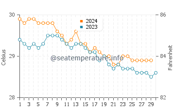 Temperature dell'acqua a Cruz Bay a novembre