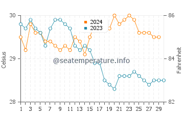 Temperature dell'acqua a Gran Roque a novembre