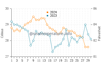 Temperature dell'acqua a El Porvenir a novembre