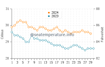 Temperature dell'acqua a Le Diamant a novembre