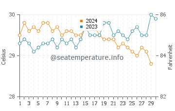 Temperature dell'acqua a Madifushi a novembre