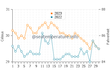 Temperatura vode u Pagadian u studenom