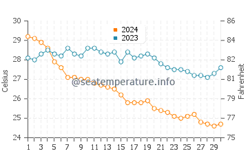 Palmilla water temp chart in November
