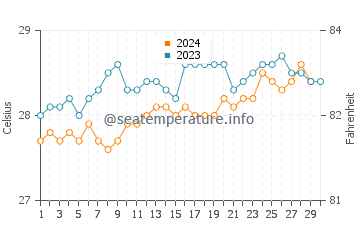 Temperature dell'acqua a Pitimbu a novembre