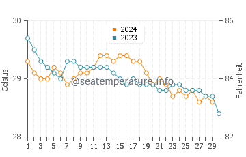 Temperature dell'acqua a Playa del Carmen a novembre