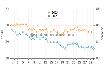 Temperature dell'acqua a Pointe Michel a novembre