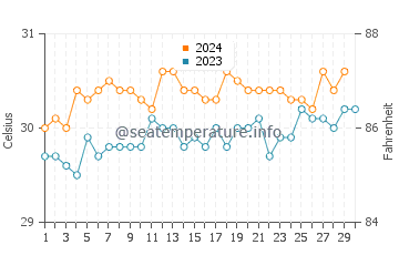 Temperatura vode u Probolinggo u studenom
