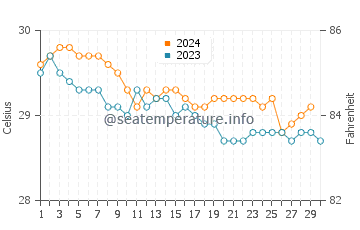Temperature dell'acqua a Esperanza a novembre