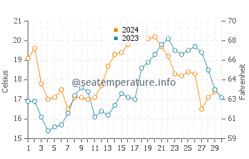 Temperature dell'acqua a Punta Ballena a novembre