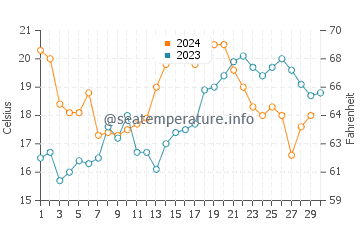 Punta Colorada water temp chart in November