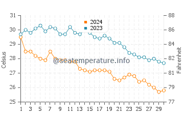 Temperature dell'acqua a Punta del Burro a novembre