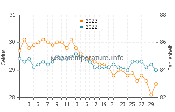 Wassertemperatur Punta im November