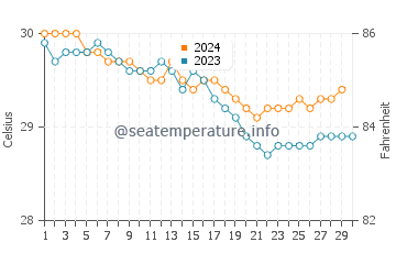 Temperature dell'acqua a Rincon a novembre