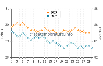 Wassertemperatur Roseau im November