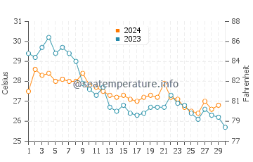 Temperature dell'acqua a Saly a novembre