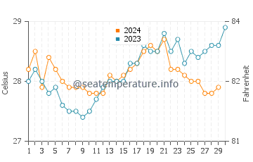 Temperature dell'acqua a Sao Francisco do Conde a novembre