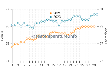 Temperatura vode u Souillac u studenom