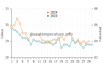 Temperature dell'acqua a San Fernando a novembre