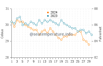 Températures de l'eau à Troncones en novembre
