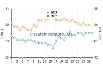 Températures de l'eau à Vanimo en novembre