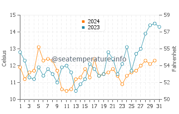 Wassertemperatur Buchupureo im Dezember