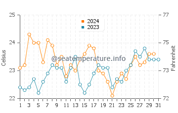 Temperature dell'acqua a Budgewoi a dicembre