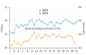 Temperature dell'acqua a David a dicembre