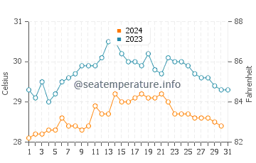 Wassertemperatur Dominical im Dezember