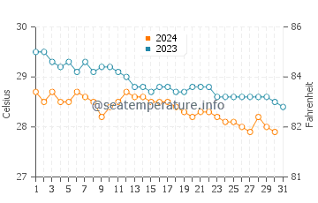 Wassertemperatur Kingston im Dezember