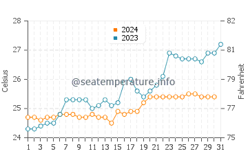Wassertemperatur Joinville im Dezember