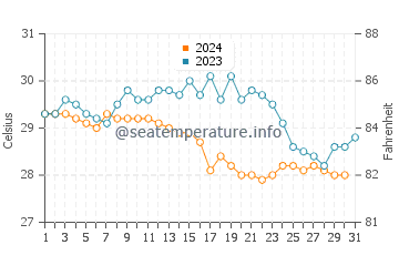 Wassertemperatur Koh Dek Koul im Dezember